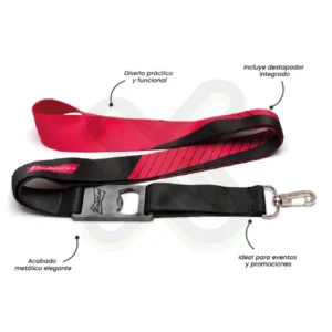 LANYARD DESTAPADOR ZAMAK CON ARNES PLATA 2 5CM