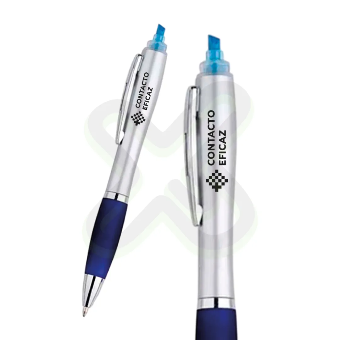 LAPICERO PLASTICO SILUETA CON RESALTADOR - Imagen 3