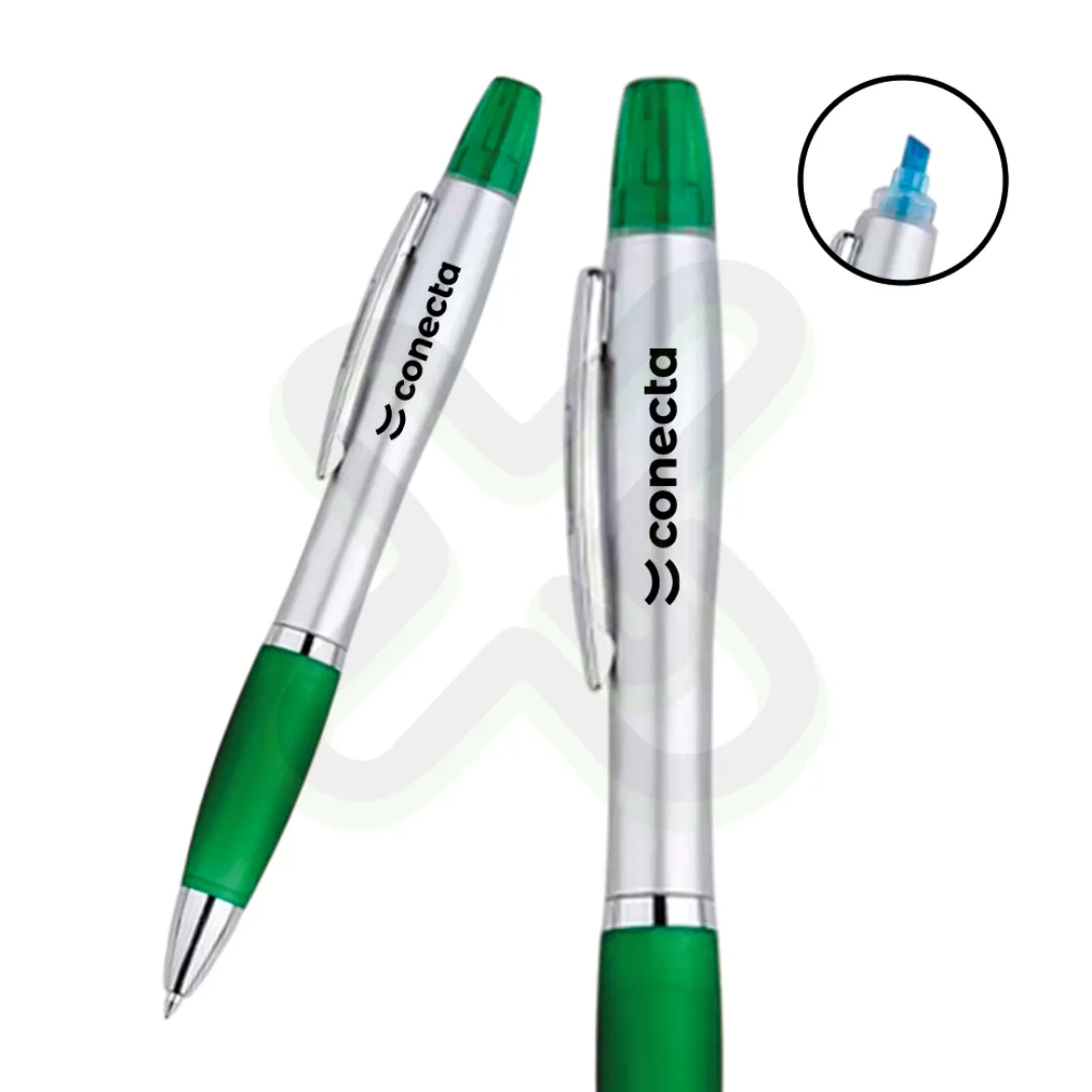 LAPICERO PLASTICO SILUETA CON RESALTADOR - Imagen 4