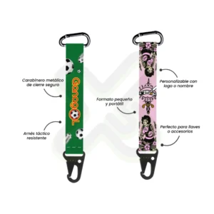 LLAVERO LANYARD CON CARABINER Y ARNES TACTICO 2 5CM