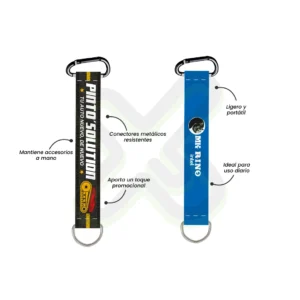 LLAVERO LANYARD CON CARABINER Y MEDIA LUNA 2CM