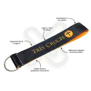 LLAVERO LANYARD CON MEDIA LUNA 2CM