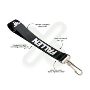 LLAVERO LANYARD CON MOSQUETON RIGIDO 2 5CM