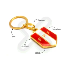 LLAVERO METALICO CON RESINA