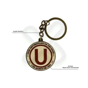 LLAVERO METALICO CON RESINA