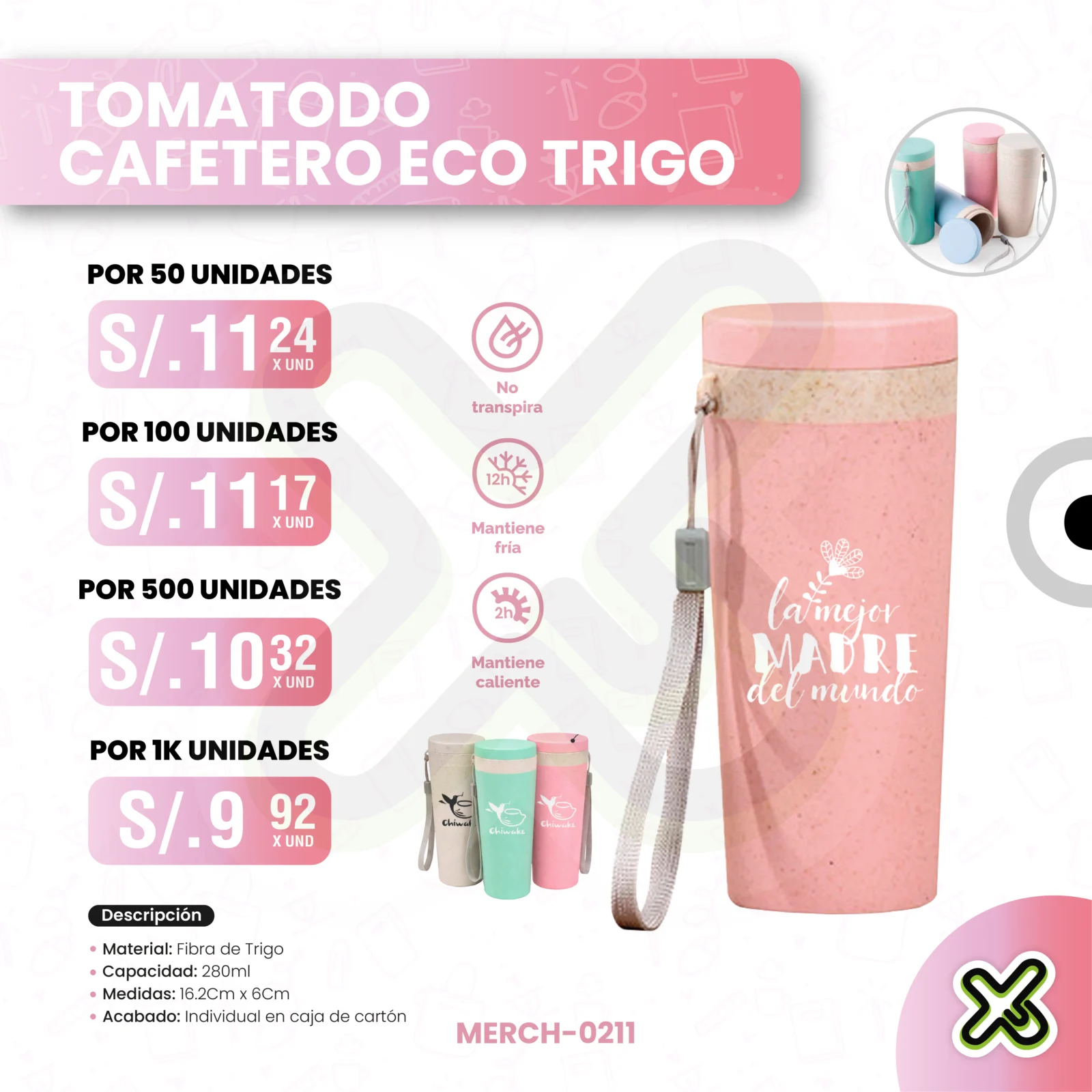 TOMATODO CAFETERO ECO TRIGO