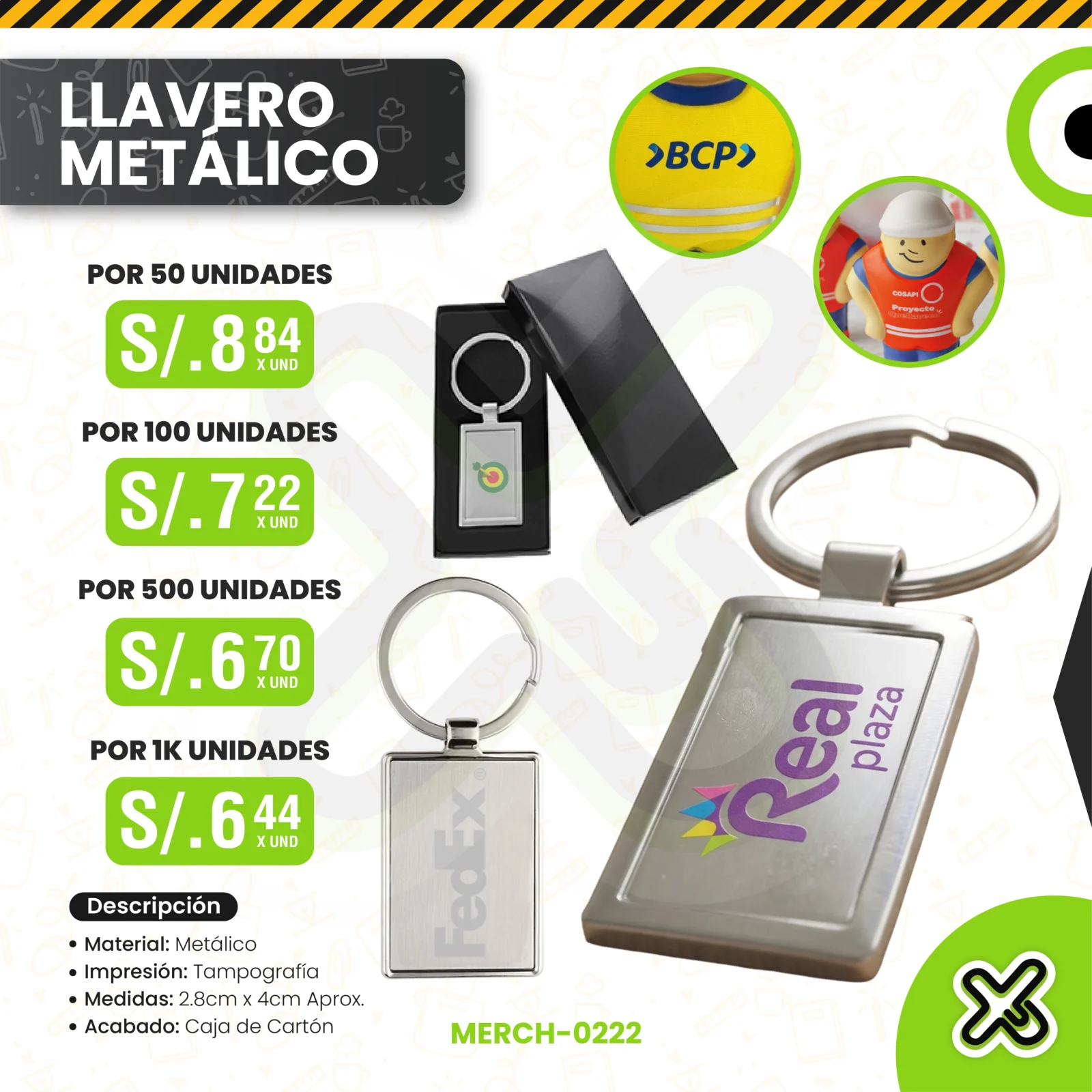 LLAVERO METALICO