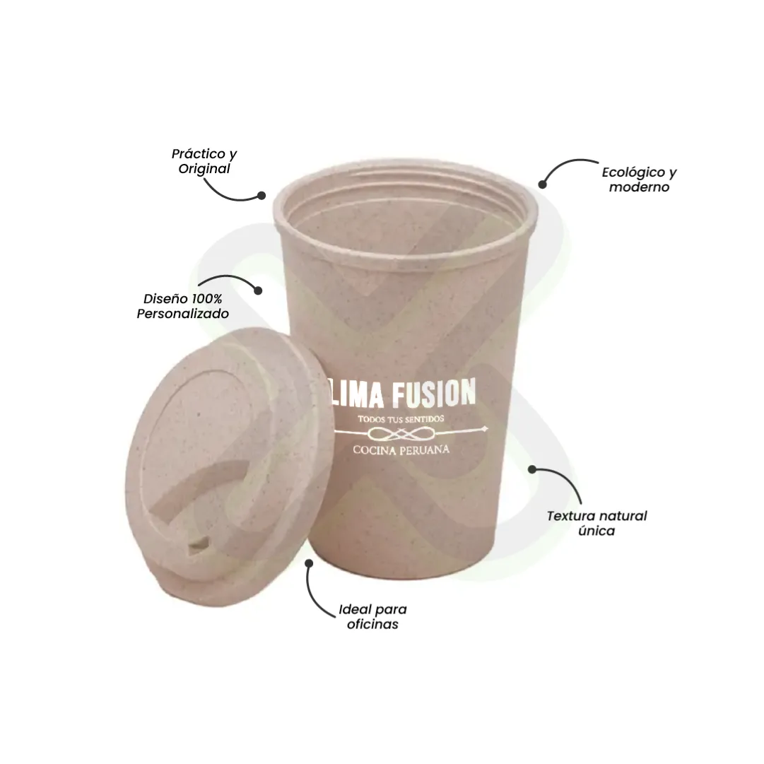 MUG CAFETERO FIBRA DE TRIGO 350ML