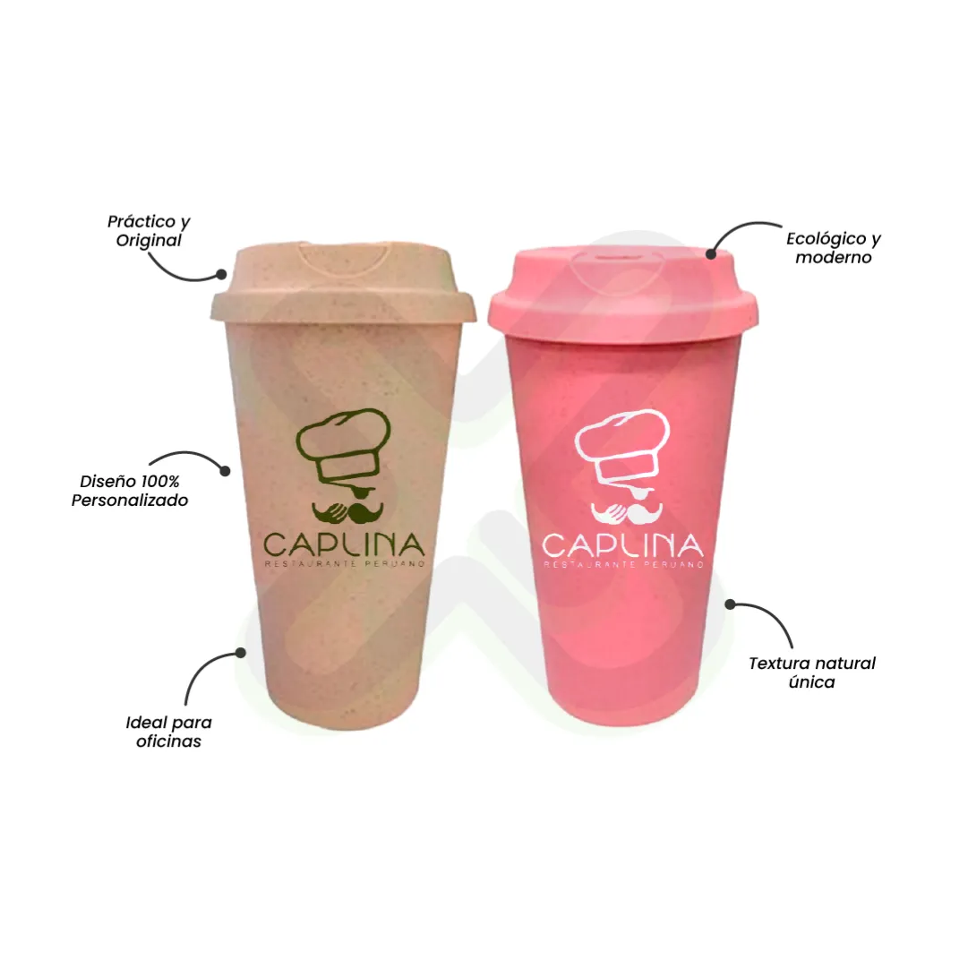 MUG CAFETERO FIBRA DE TRIGO 450ML