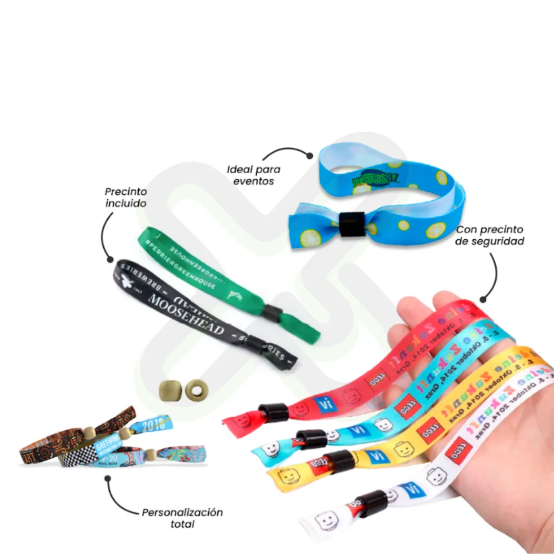 PULSERA DE TELA CON ACCESORIO METALICO 1 5CM - Imagen 3