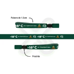 PULSERA DE TELA CON ACCESORIO PLASTICO 1 5CM