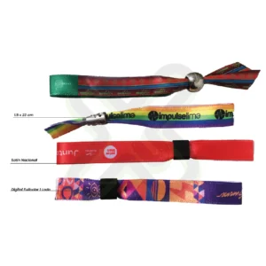 PULSERA DE TELA CON PRECINTO DE SEGURIDAD 1 5 CM