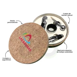 SET DE VINO ECOLOGICO CON LOGO