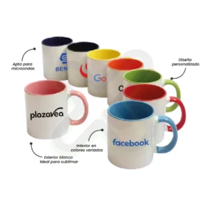 TAZA PUBLICITARIA INTERIOR DE COLOR