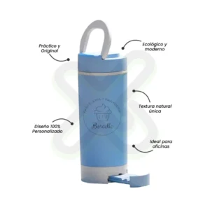 TOMATODO CAFETERO FIBRA DE TRIGO 350ML CON SOPORTE TELEFONO