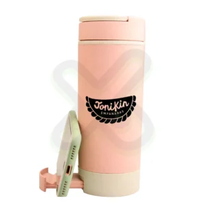 TOMATODO CAFETERO FIBRA DE TRIGO 350ML CON SOPORTE TELEFONO