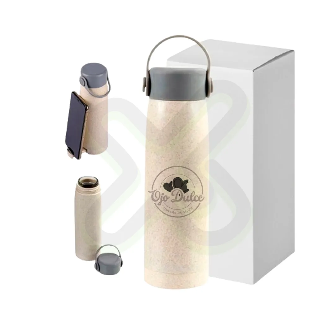 TOMATODO DE VIDRIO DE TRIGO CON PORTACELULAR - Imagen 3