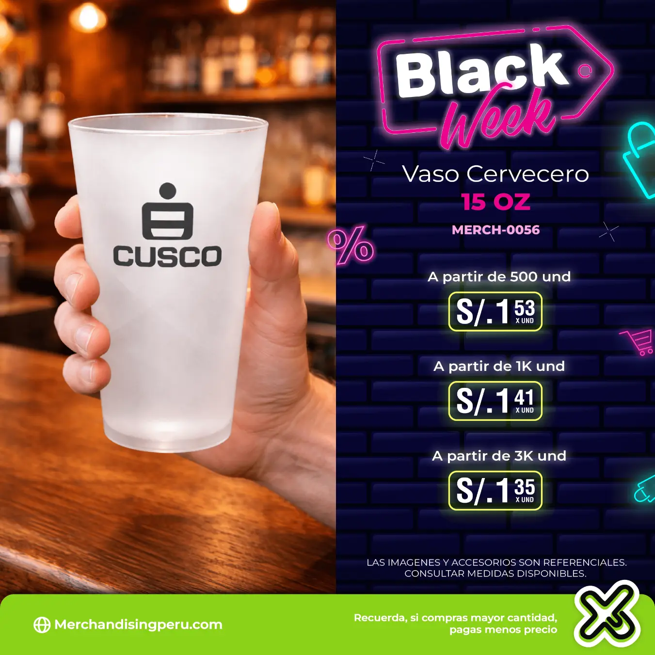 Vaso Cervecero 15 OZ
